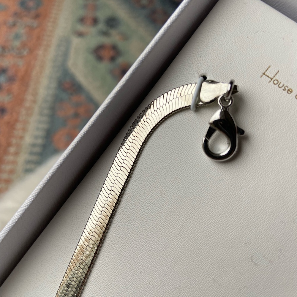 House of Harlow 1960 16” + 3” silver tone chain necklace modern jewelry minimal - Picture 5 of 10